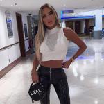 Round Neck Hollow Halter Sleeveless Knit Crop Top