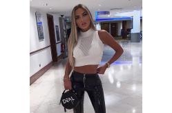 China Round Neck Hollow Halter Sleeveless Knit Crop Top supplier