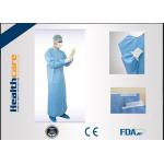 EN13485 Disposable Surgical Gowns Anti - Fluid Nonwoven 4 Ties Single Use for sale