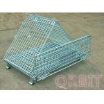 Stacking Collapsible Steel Wire Mesh Pallet Cage For Warehouse Storage