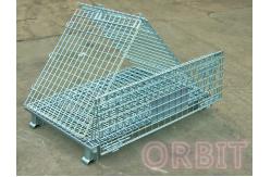 China Stacking Collapsible Steel Wire Mesh Pallet Cage For Warehouse Storage supplier