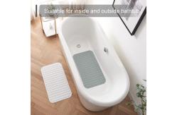 China Sturdy Washable Silicone Non Slip Bath Mat For Bathroom Rectangular shape supplier