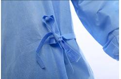China SMS SMMS Non Woven Fabric Visitor Lab Gown 45g supplier
