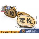 Gold Oval Positioning Card International Bull Poker Table Game Accessories Customized for sale