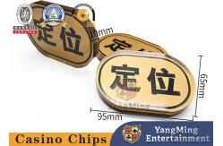 China Gold Oval Positioning Card International Bull Poker Table Game Accessories Customized supplier