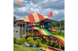 China Adventure  Splash Water Playground ODM Fiberglass Pool Water Slide supplier