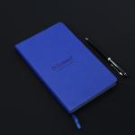Embossed Logo Writing Journal Notebook / Horizontal Line Notebook With Pen Loop