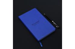 China Embossed Logo Writing Journal Notebook / Horizontal Line Notebook With Pen Loop supplier
