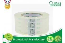 China Crystal Clear Bopp Printed Parcel Tape , Quiet Packing Tape With Pressure Sensitive supplier