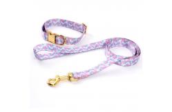 China Hardware Print Fray Proof Adjustable Nylon Dog Collar/dog leash/dog harness supplier