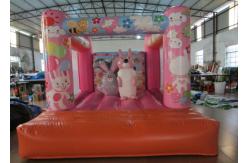 China Custom Made Inflatable Small bouncer Pink inflatable rabbit Jump house on sale supplier