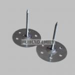 Round Perforated Metal Base Plate Rockwool Insulation Pins Galvanized 80mm Length
