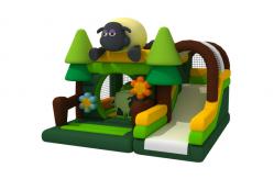 China Hand Printing Inflatable Combos Sheep Themed 6x5.5x4m Inflatable Bouncy Castle supplier