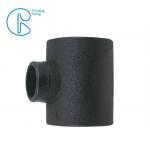 Black Color HDPE Socket Fusion Fittings Reducing Tee PE100 PN16 SDR11 for sale