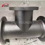 Ductile Iron Pipe Fittings All Flange Tees Black Color ISO2531 Standard for sale