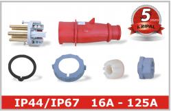 China CEE Single Phase Industrial Electrical Sockets And Plugs 63 Amp supplier