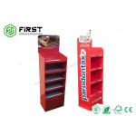 Pantone Color Cardboard Advertising Displays Retail Corrugated Paper Floor Display for sale