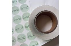 China Custom Text Image Adhesive Printing Round Label Stickers Waterproof Vinyl Sticker Roll supplier