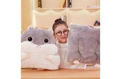 China Cute Plush Seat Cushions Hamster Shape Cotton Material With Zipper 45 * 90CM supplier