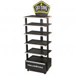 6 Layers Freestanding Display Stand Wood Food Display Stands For Food Store for sale