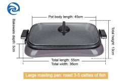 China 1600W Electric Grills Griddles Skillets Anti Scalding Edging supplier