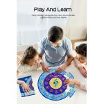 Round Color Sorting Time Jigsaw Puzzle , Clock Teaching Educational Puzzle Toys for sale