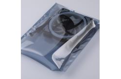 China 0.075mm ESD anti static package Zipper Open Top Aluminum Back Seal supplier