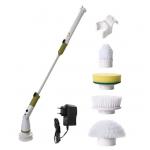 2150mah Electric Spin Scrubber Cleaning Brush 3.65v Floor Scrubbing 3 Replaceable Heads for sale