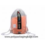 0.07mm Frosted CPE Drawstring Backpack Bags For Hiking Travel Drawstring Bag Transparent Drawstring Pouch for sale