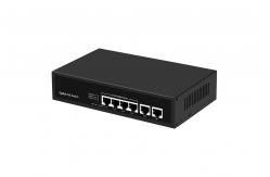 China Factory price gigabit 4 port poe switch 65W with poe watchdog supplier