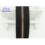 Custom Normal Teeth Long Chain Zipper In Roll Black Polyester Tape For Pants for sale
