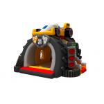 Racing Theme Tarpaulin Inflatable Combos Free Printing Black Tires for sale