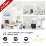 Acrylic Blades Invisible Ceiling Fan With Light / DC Motor Energy Saving