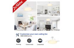 China Acrylic Blades Invisible Ceiling Fan With Light / DC Motor Energy Saving supplier