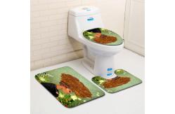 China Polyester Cartoon Toilet Lid Cover And Rug Set OEM ODM supplier