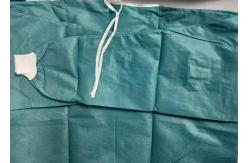 China Waterproof Sterile SMS Disposable Protective Gown For Patients Long Sleeves supplier