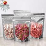 Plastic Packaging Glossy Surface High Barrier Aluminum Foil Stand Up Pouch with Tear Notch for sale
