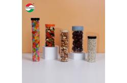 China High Transparent Airting Plastic Can with Screw Top for Nuts Peanuts supplier