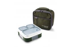 China 720ml Leak Proof 3-Compartment Bento Lunch Box with Snap Lock Green supplier