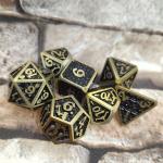Metal Anti wear Hand Carved card game Dice Practical Polyhedral for sale