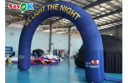 China 6x0.9x4.5m Blue Semicircle Inflatable Arch With Printed Pattern supplier