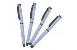 China Aluminum Roller Ball Pen Specialty Paper Surface Roller Pen Insertable Cap Pen supplier