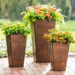 40cm Height Fiberglass Artificial Plant Pot For Garden Decoration for sale
