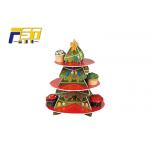 Corrugated Cardboard Cake Display , Customize Shape Cardboard Tiered Cupcake Stand