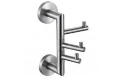 China Flexible Swivel Wall Mounted Three Hook Coat Rack Classic Modern Multifunctional supplier