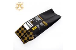 China Bolsas Cafe Custom Matte Coffee Packaging Quad Seal Bag One Way Valve supplier