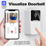 Night Vision Smart Wireless Video Doorbell 180° Viewing Angle Tuya Wireless Security Doorbell for sale