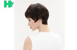 China Full 1 Piece Black Synthetic Wig Half Hand Tied Half Machine Made supplier
