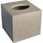 High Quality Hotel Black/White Square Heavy Tissue Box Cover Rectangular Resin Facial Tissue Box Holder for sale