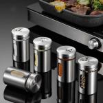 Adjustable Spice Storage Containers Stainless Steel Salt And Pepper Shakers